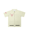 Chicago Bulls Tonal Cream Traditional Barber Jacket - Illuzien