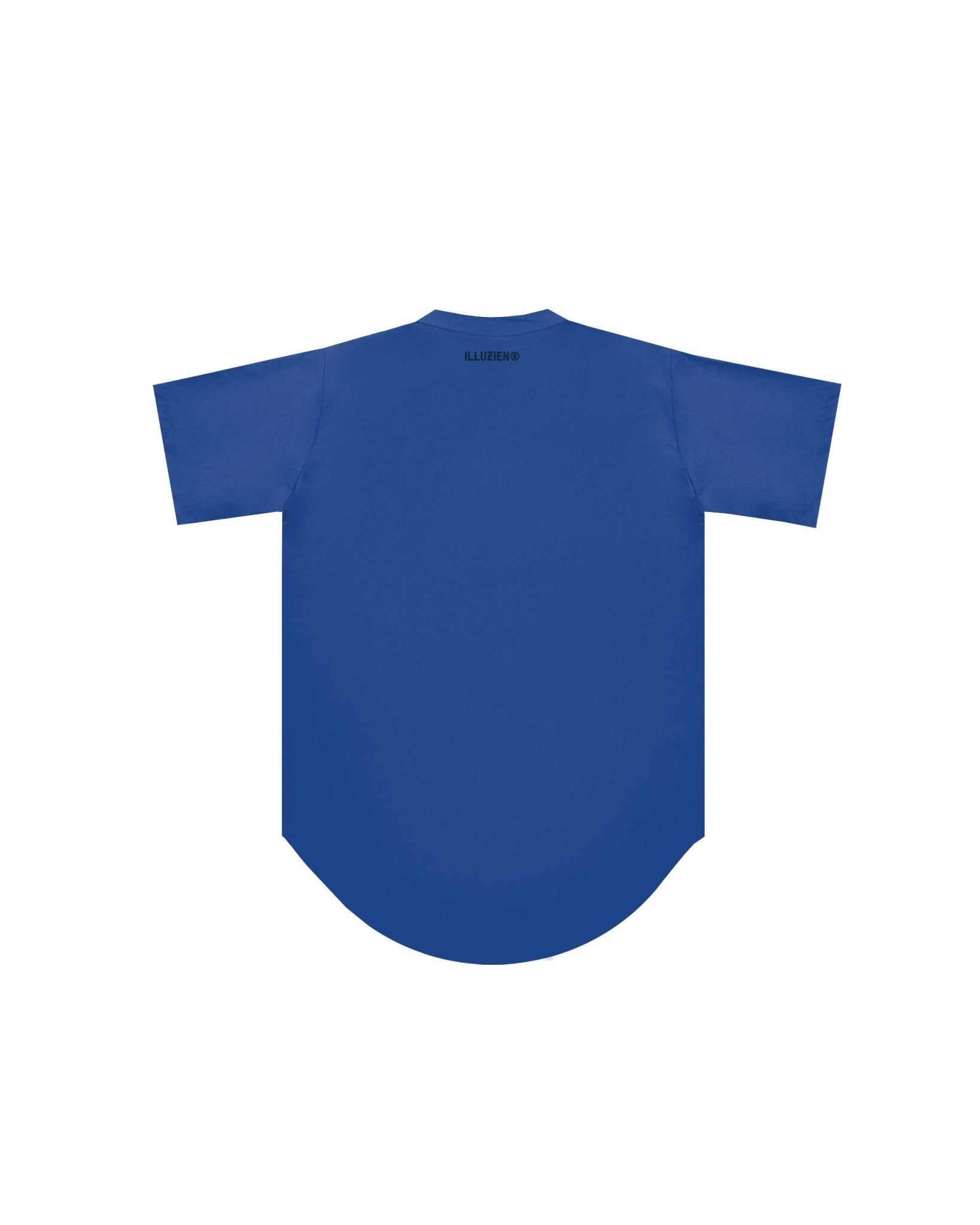 Cobalt Blue Scoop Bottom Barber Smock - Illuzien