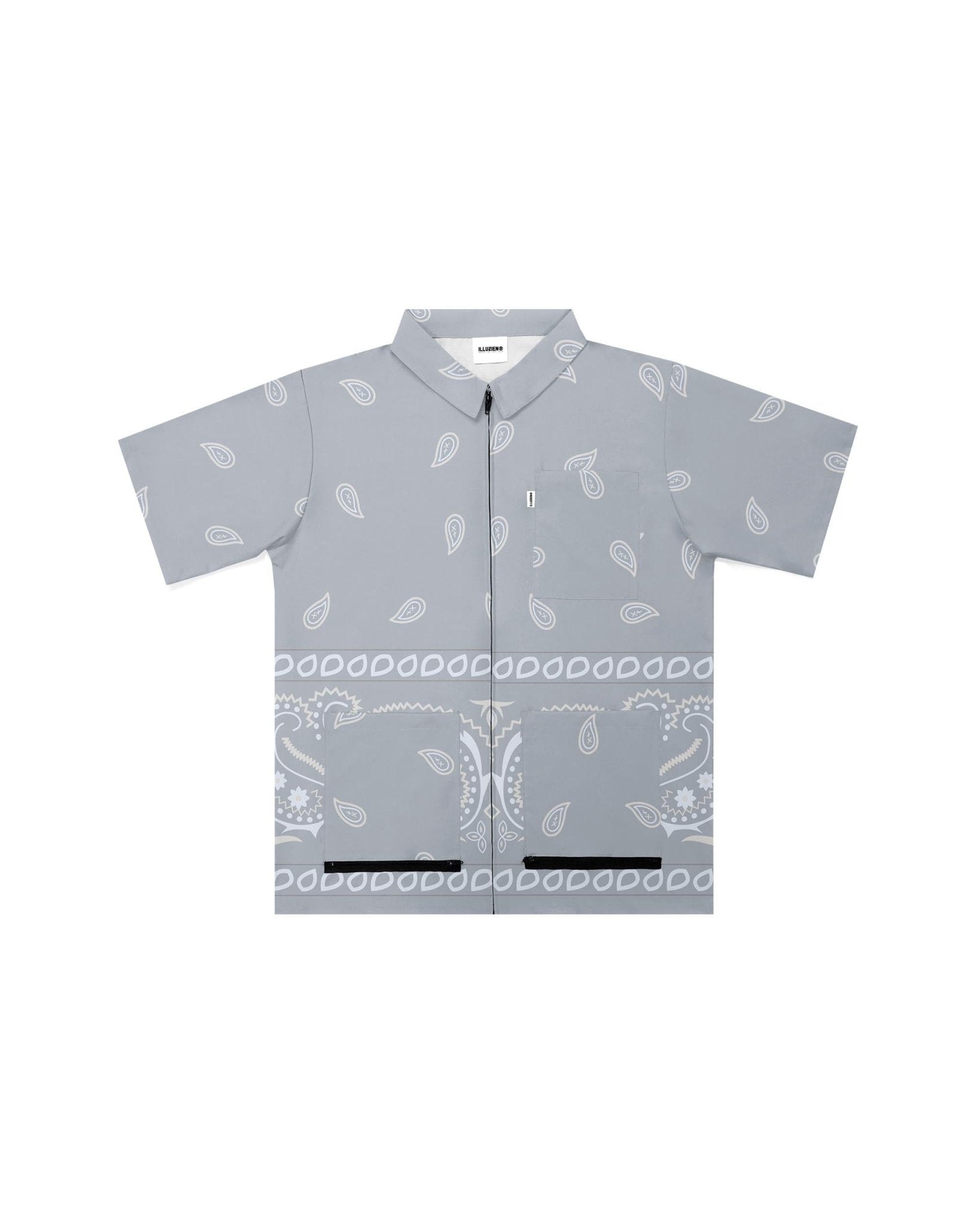 Cool Grey Bandana v2 Traditional Barber Jacket - Illuzien