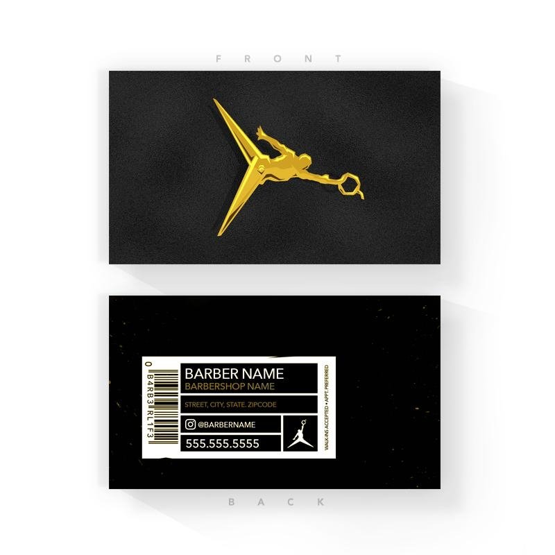 DMP Barber Business Cards (2x3.5 inches) - Illuzien