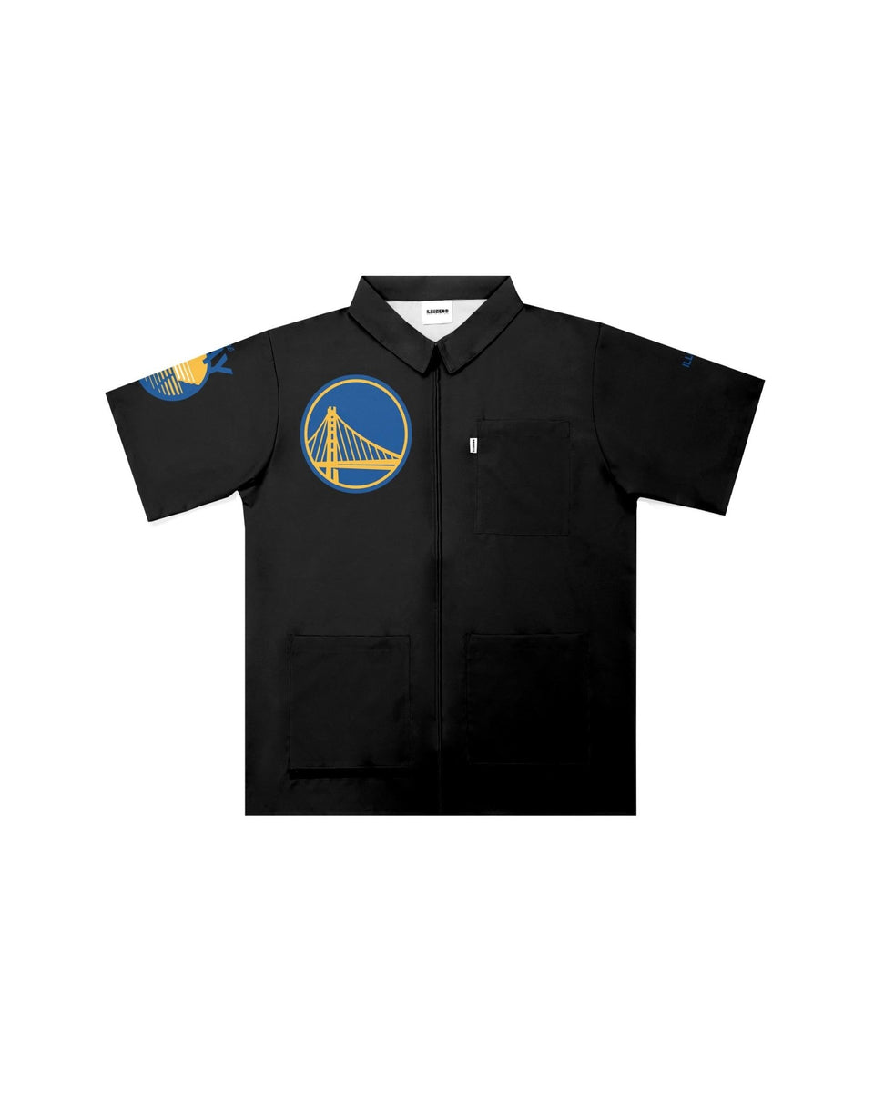 Golden State Warriors "Big Logo" Traditional Barber Jacket - Illuzien