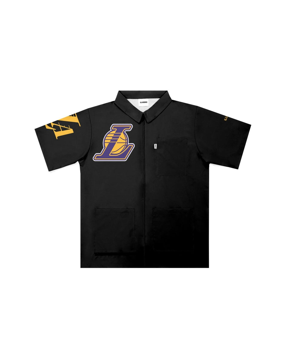 Los Angeles Lakers "Big Logo" Traditional Barber Jacket - Illuzien