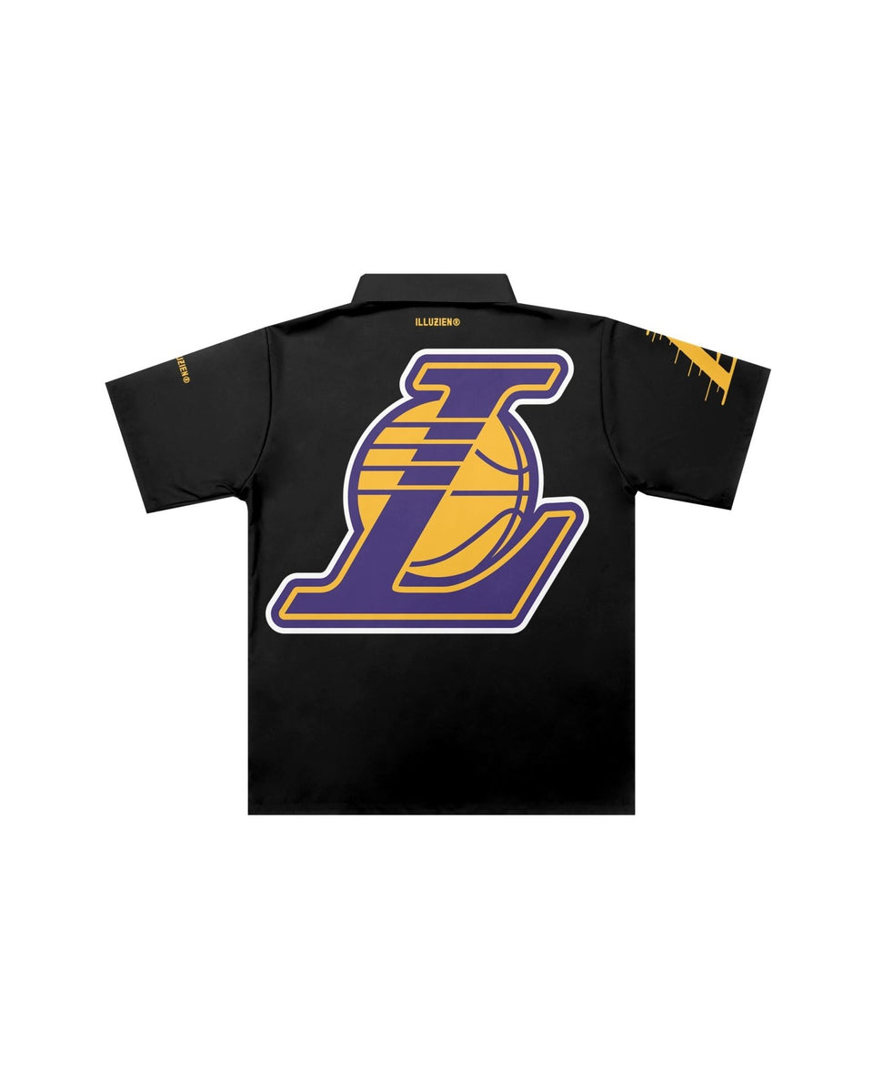 Los Angeles Lakers "Big Logo" Traditional Barber Jacket - Illuzien