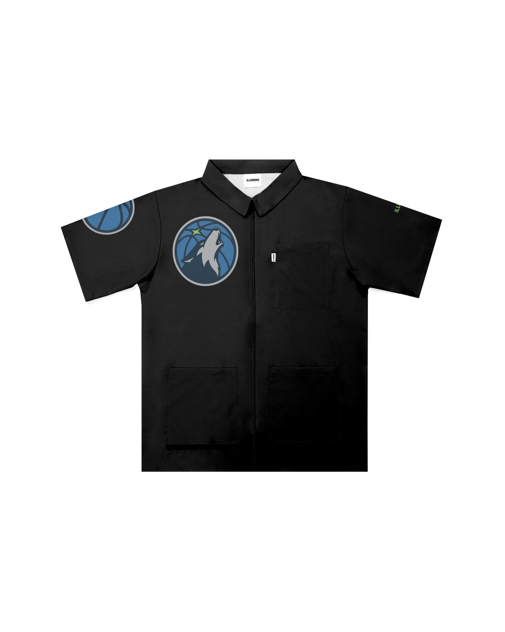 Minnesota Timberwolves "Big Logo" Traditional Barber Jacket - Illuzien