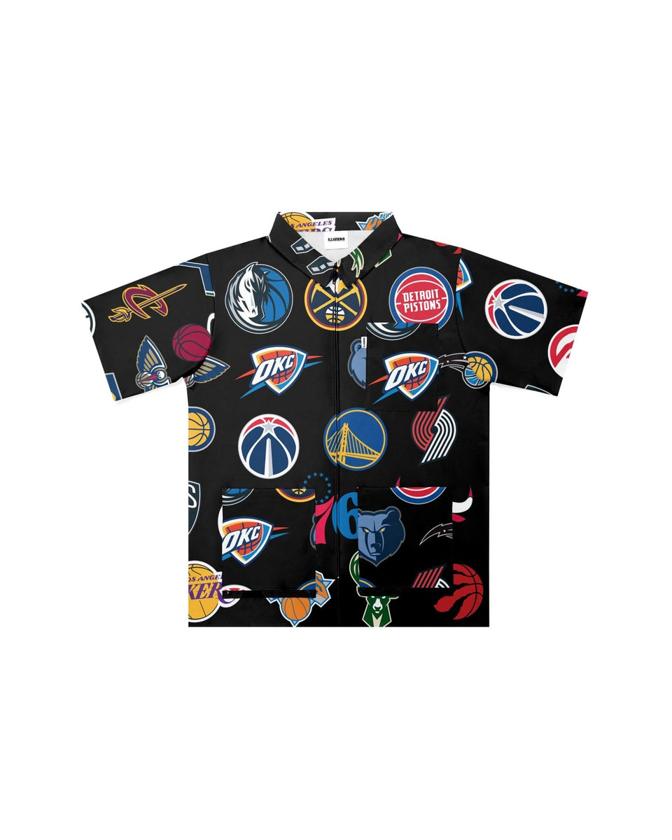 Multi-Logo NBA Traditional Barber Jacket - Illuzien