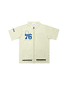 Philadelphia 76ers Tonal Cream Traditional Barber Jacket - Illuzien