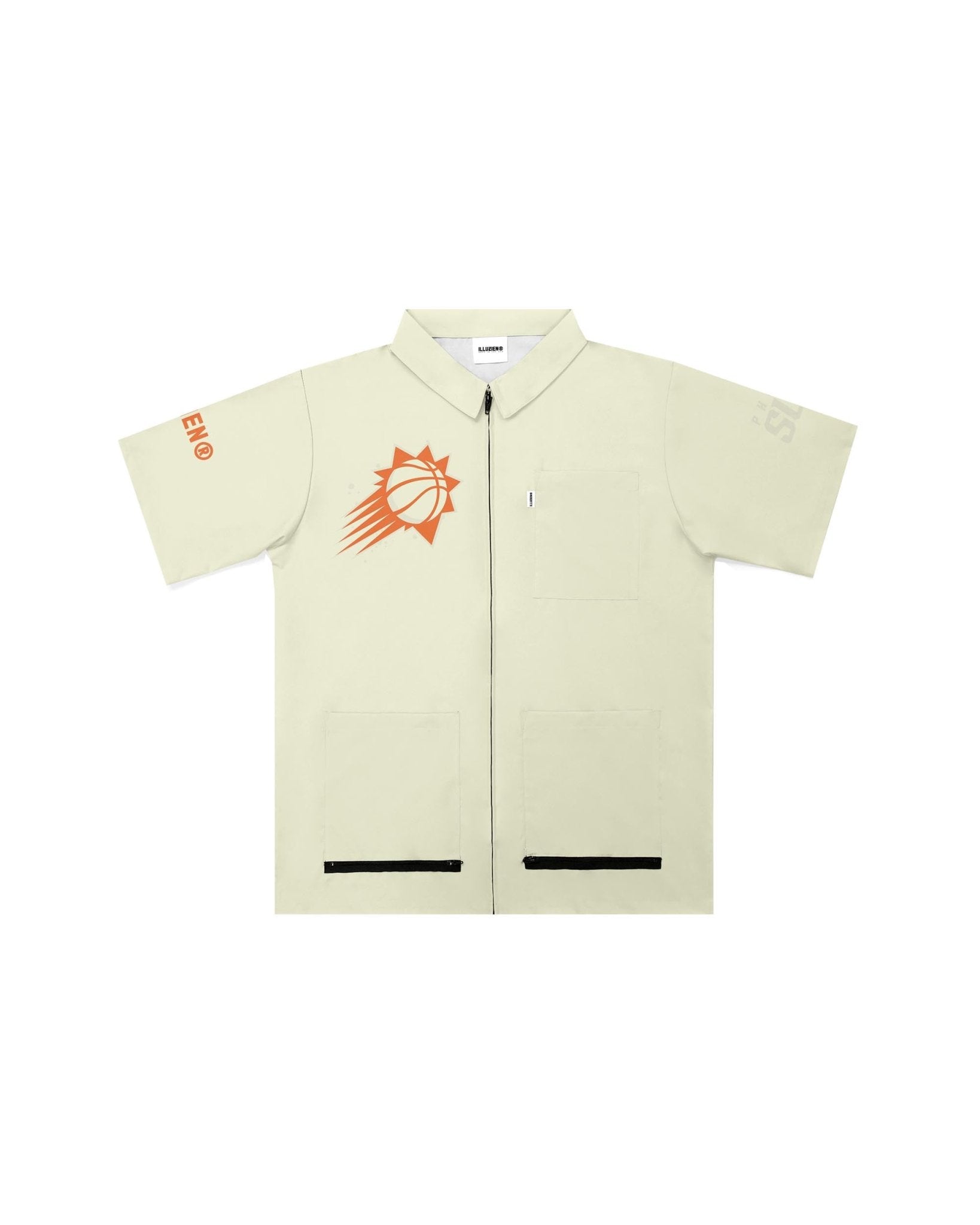 Phoenix Suns Tonal Cream Traditional Barber Jacket - Illuzien