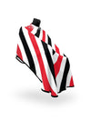 Red XL Pole Stripe PRO Cape - Illuzien